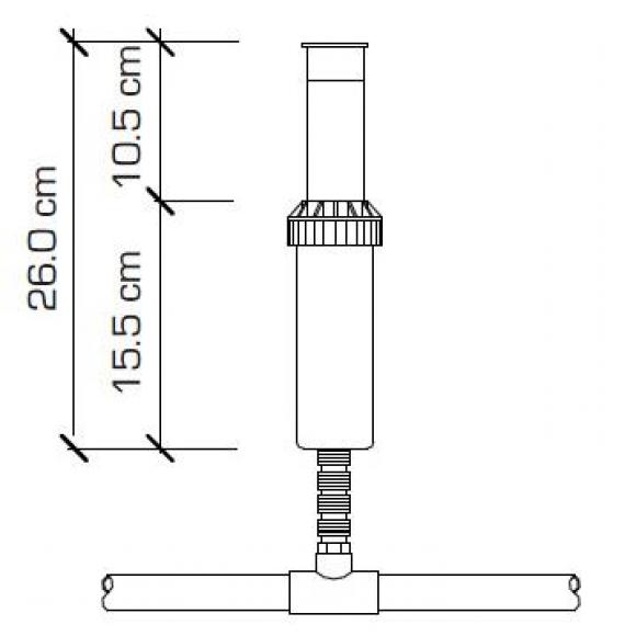 Zraszacz turbinowy Irritrol 430R - schemat
